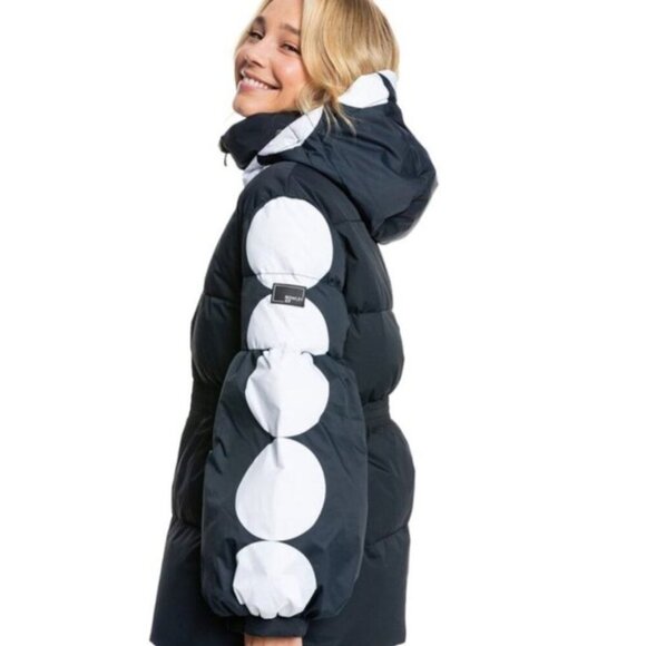 Rowley x Roxy Cold Sunday Waterproof Ski Snow Jacket Black White Size XS - Picture 15 of 15